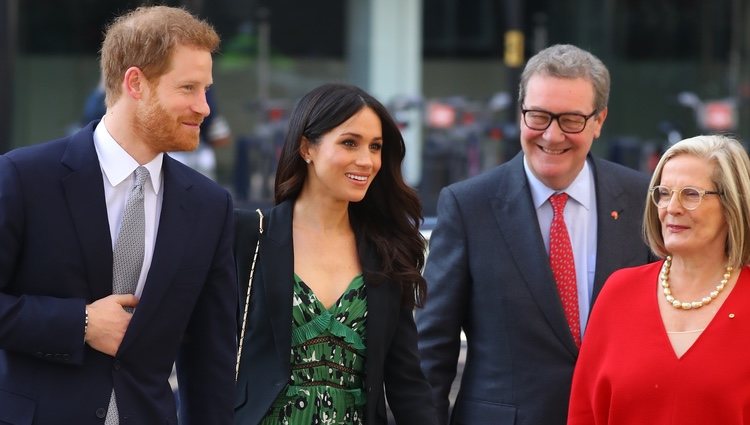El Príncipe Harry y Meghan Markle a su llegada al Alto Comisionado de Australia en Londres