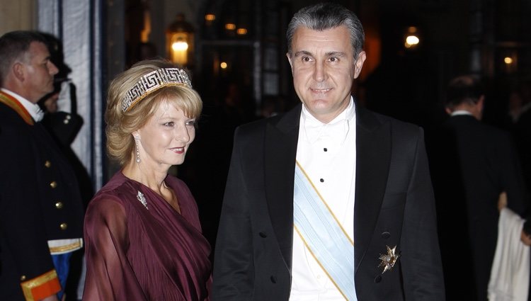 La Princesa Margarita y Radu de Rumanía en la cena de gala previa a la boda de la Duquesa Estefanía de Luxemburgo