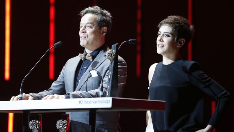 María León y Jorge Sanz durante la Gala de Clausura del Festival de Málaga 2018