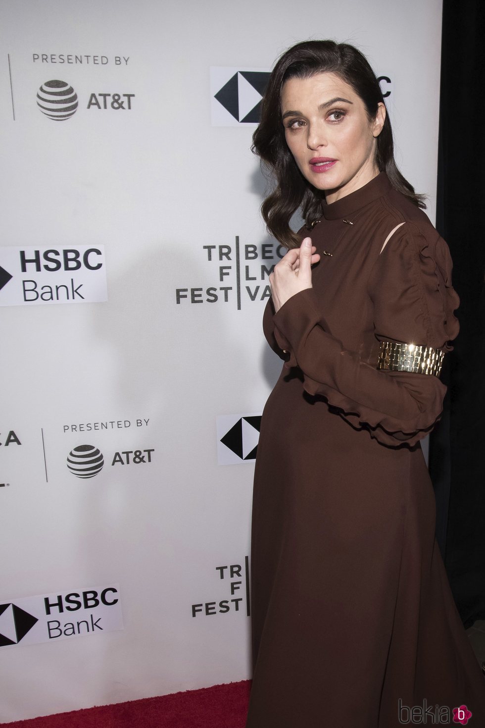 Rachel Weisz, muy embarazada en el Tribeca Film Festival