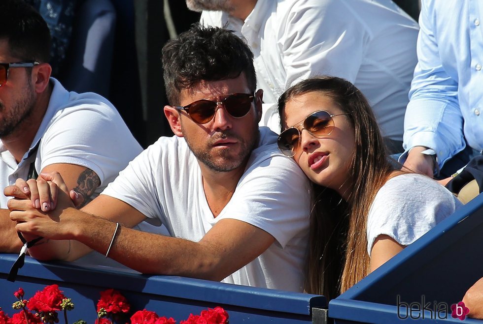 Pablo López y su novia Claudia Nieto en el Torneo Godó 2018
