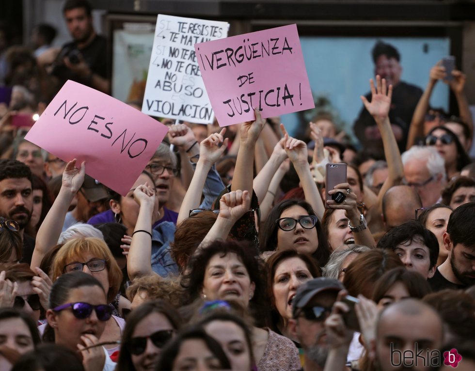 Manifestación en contra de la sentencia de 'La Manada' en Madrid