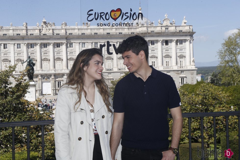 Alfred y Amaia en el evento de despedida antes de Eurovisión 2018