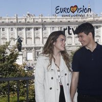Alfred y Amaia en el evento de despedida antes de Eurovisión 2018