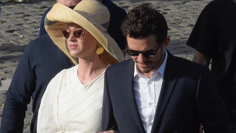 Katy Perry y Orlando Bloom durante su viaje a Roma