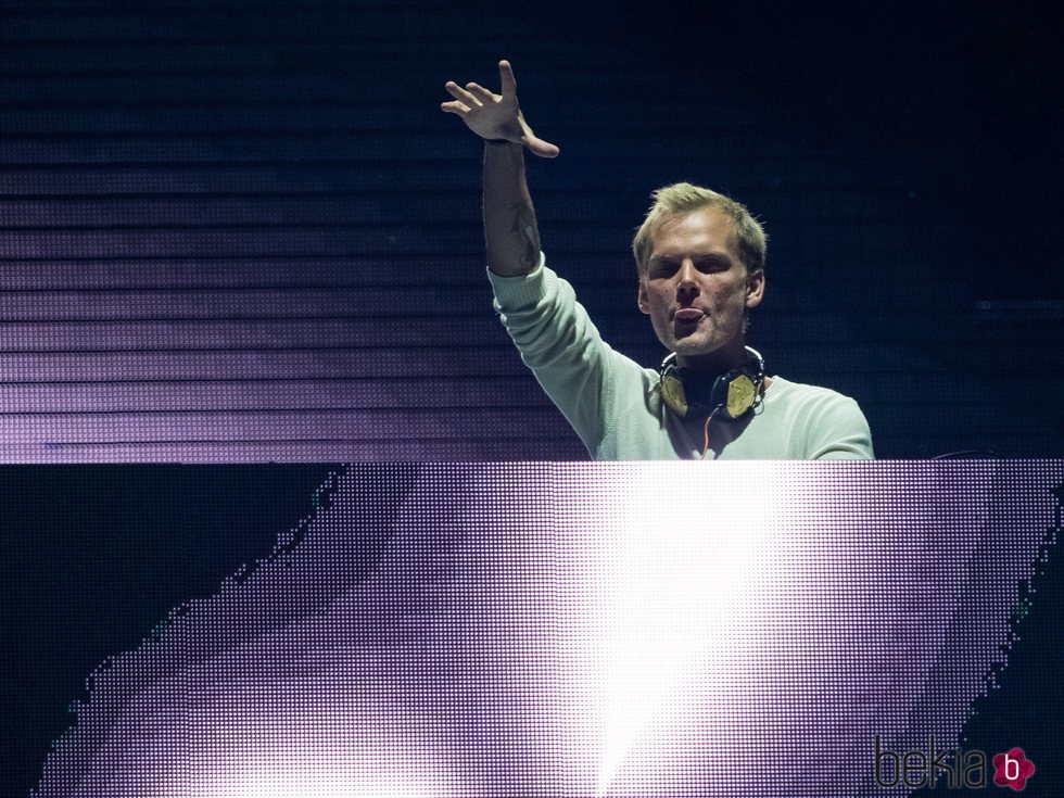 El DJ Avicii durante uno de sus espectáculos
