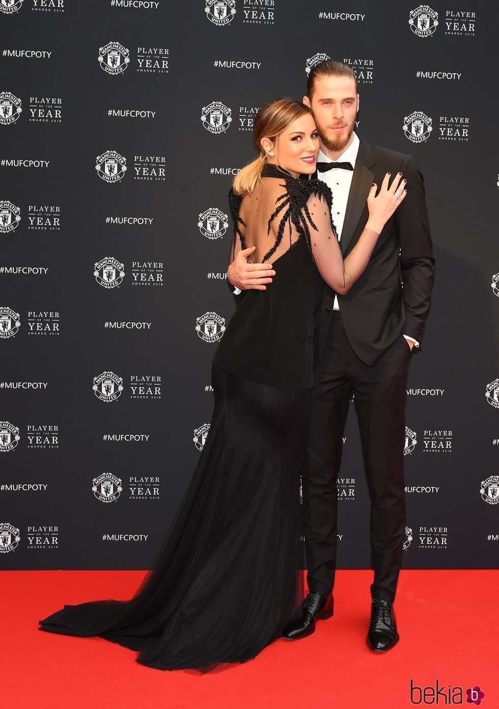 Edurne y David de Gea, muy enamorados en la gala Manchester United Player of the Year 2018