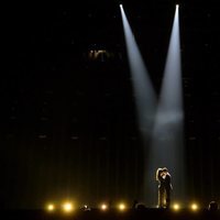 Amaia Romero y Alfred García ensayando en Portugal para Eurovisión 2018