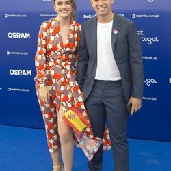 Alfred y Amaia en la Blue Carpet antes de Eurovisión 2018