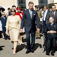 Los Grandes Duques de Luxemburgo y Juan de Luxemburgo en la procesión de la Octava Católica