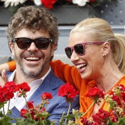 Anne Igartiburu y Pablo Heras-Casado muy sonrientes en el Madrid Open 2018
