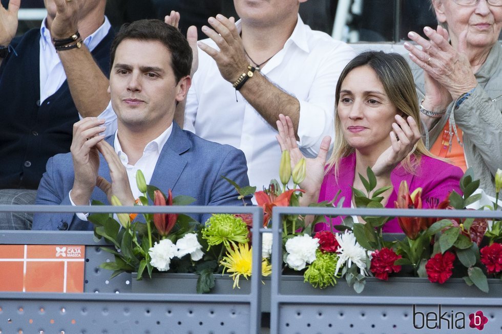 Albert Rivera y Beatriz Tajuelo en el Madrid Open 2018