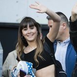 Aitana Ocaña saludando en el Madrid Open 2018