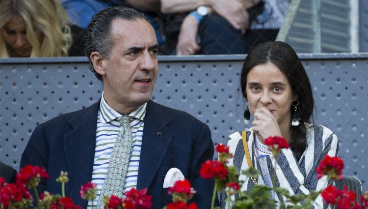 Victoria Federica con su padre Jaime de Marichalar en el Madrid Open 2018
