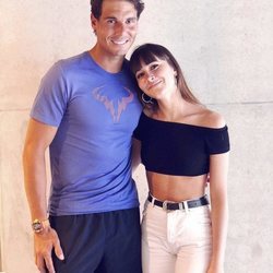 Aitana Ocaña con Rafa Nadal en el Madrid Open 2018