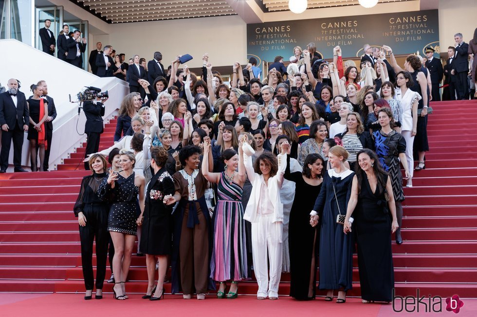 Mujeres del mundo del cine en la reivindicativa alfombra roja del Festival de Cannes 2018