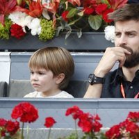 Gerard Piqué con su hijo Sasha en el Open de Madrid 2018