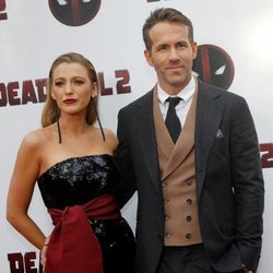 Ryan Reynolds y Blake Lively durante la promoción de 'Deadpool 2' en Nueva York
