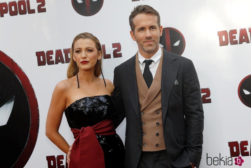 Ryan Reynolds y Blake Lively durante la promoción de 'Deadpool 2' en Nueva York