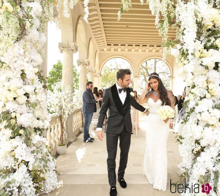 Primera foto de Cesc Fábregas y Daniella Semaan el día de su boda