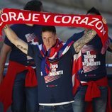 Fernando Torres en la celebración del Atlético de Madrid en Neptuno