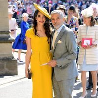 Amal Alamuddin y George Clooney en la boda del Príncipe Harry y Meghan Markle