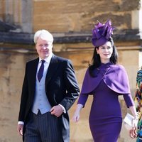 El Conde Spencer y su esposa Karen en la boda del Príncipe Harry y Meghan Markle