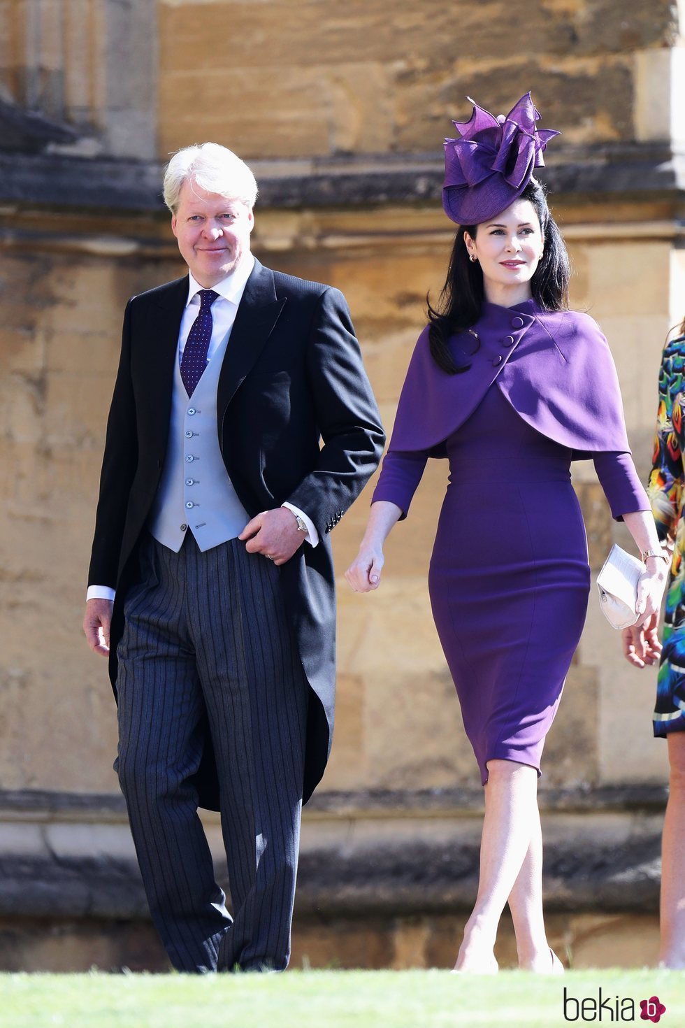 El Conde Spencer y su esposa Karen en la boda del Príncipe Harry y Meghan Markle