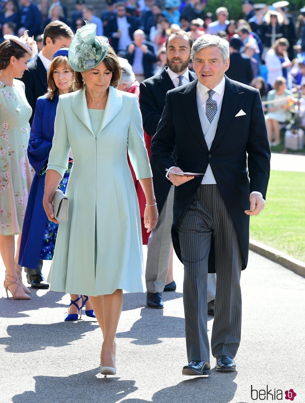 Michael y Carole Middleton acuden a la boda del Príncipe Harry y Meghan Markle
