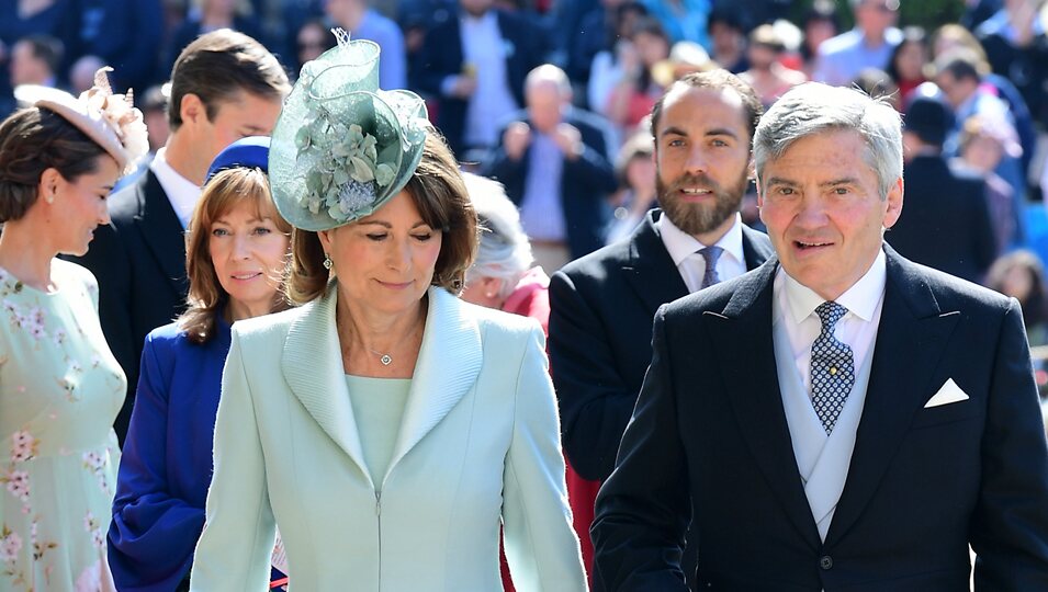 Michael y Carole Middleton acuden a la boda del Príncipe Harry y Meghan Markle