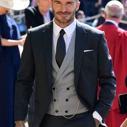 David Beckham en la boda del Príncipe Harry y Meghan Markle
