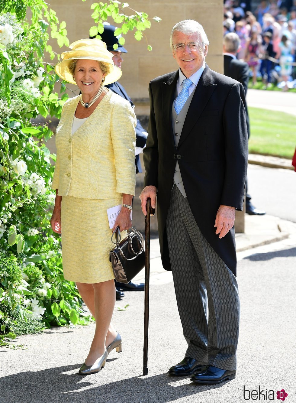 John Major junto a su esposa en la boda del Príncipe Harry y Meghan Markle