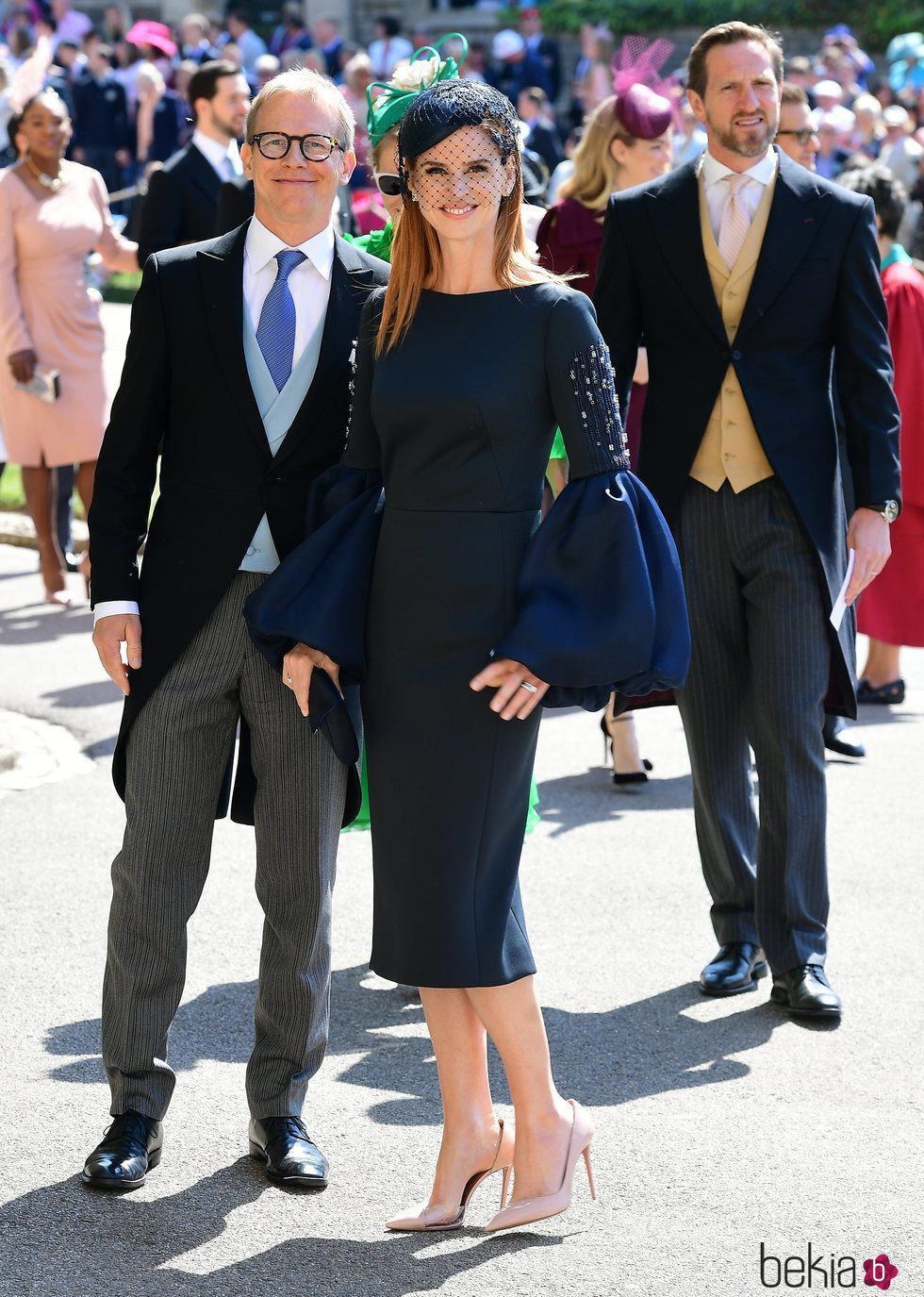 Sarah Rafferty en la boda del Príncipe Harry y Meghan Markle