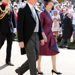 La Princesa Ana y Sir Timothy Laurence en la boda del Príncipe Harry y Meghan Markle