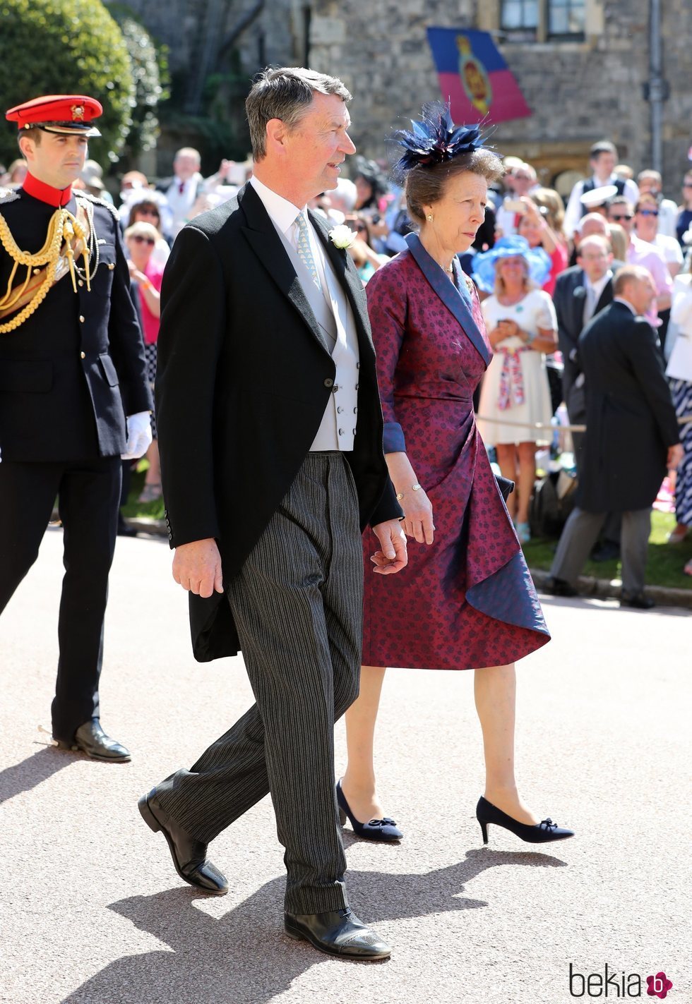 La Princesa Ana y Sir Timothy Laurence en la boda del Príncipe Harry y Meghan Markle