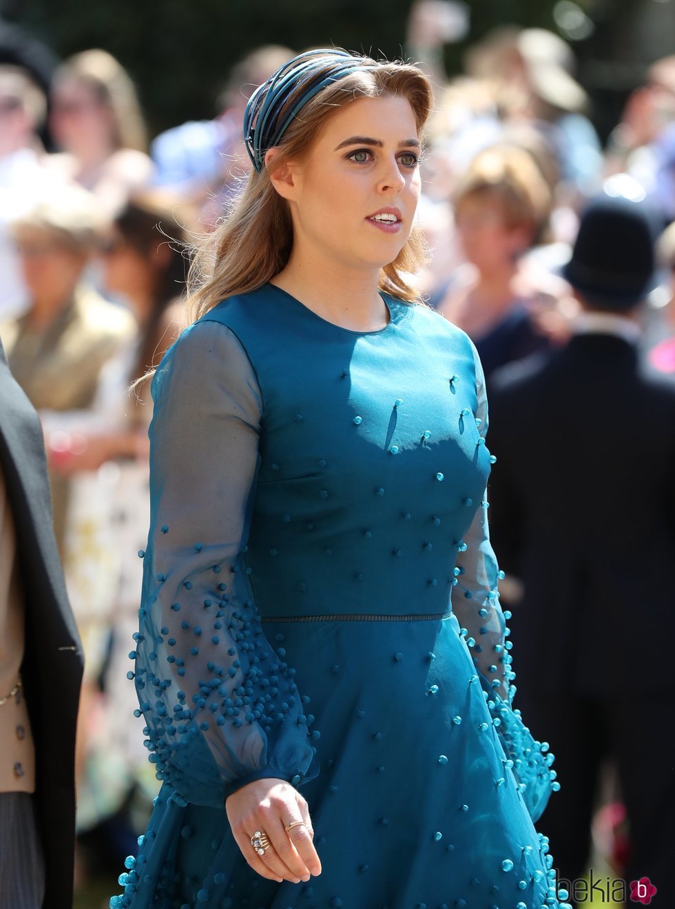 Beatriz de York llegando a la boda del Príncipe Harry y Meghan Markle