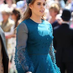 Beatriz de York llegando a la boda del Príncipe Harry y Meghan Markle