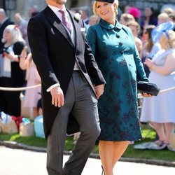 Zara Phillips y Mike Tindall en la boda del Príncipe Harry y Meghan Markle