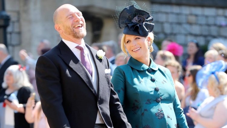 Zara Phillips y Mike Tindall en la boda del Príncipe Harry y Meghan Markle