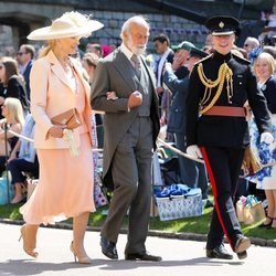 Los Príncipes Michael de Kent llegando a la boda del Príncipe Harry y Meghan Markle