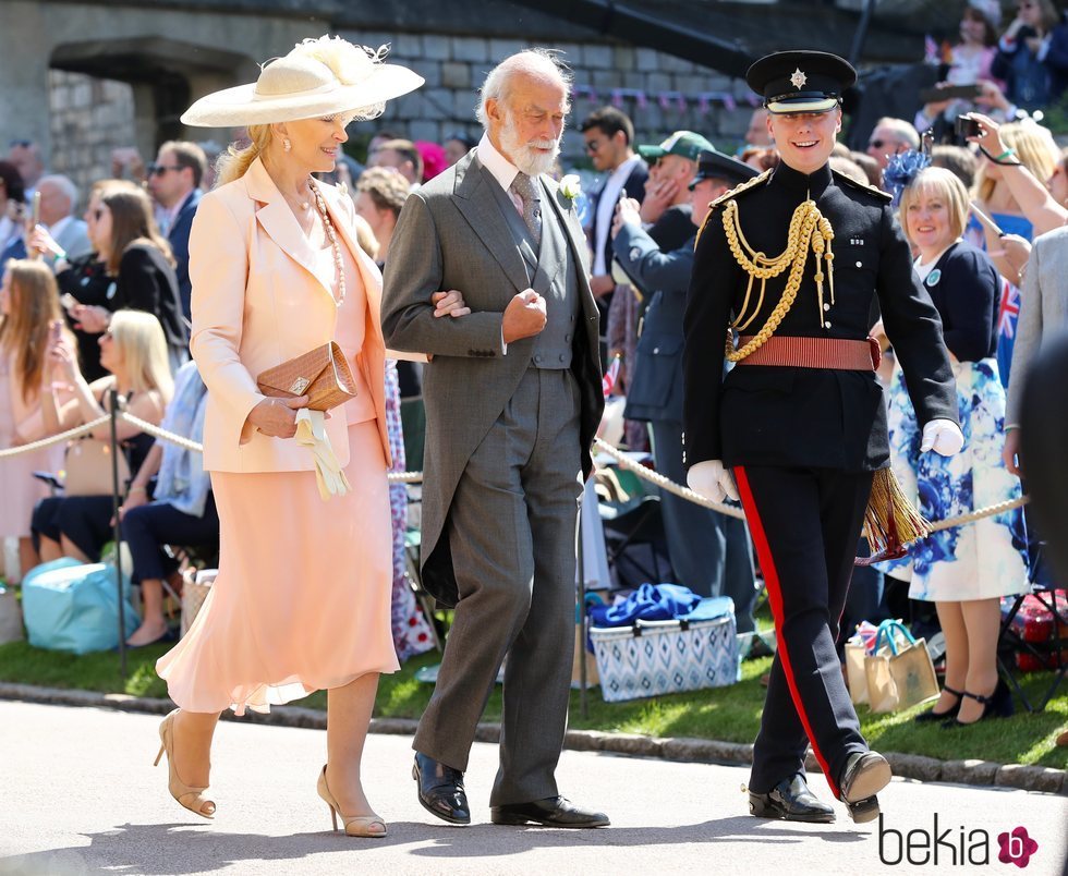 Los Príncipes Michael de Kent llegando a la boda del Príncipe Harry y Meghan Markle