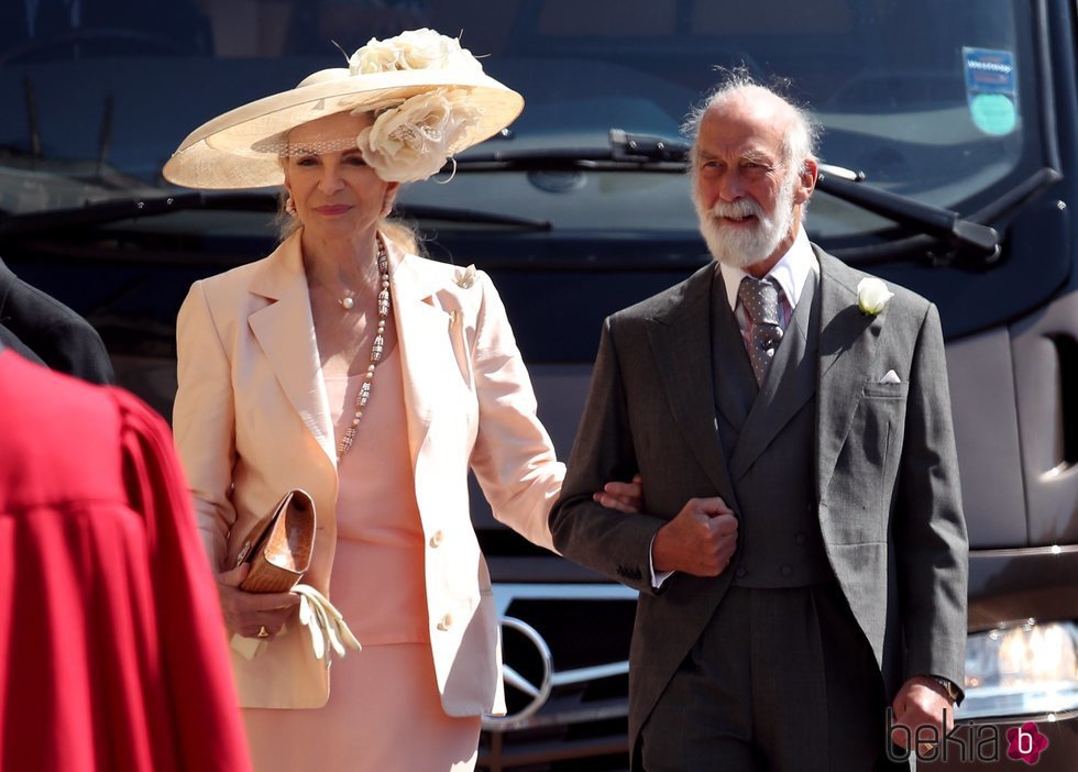 Los Príncipes Michael de Kent en la boda del Príncipe Harry y Meghan Markle