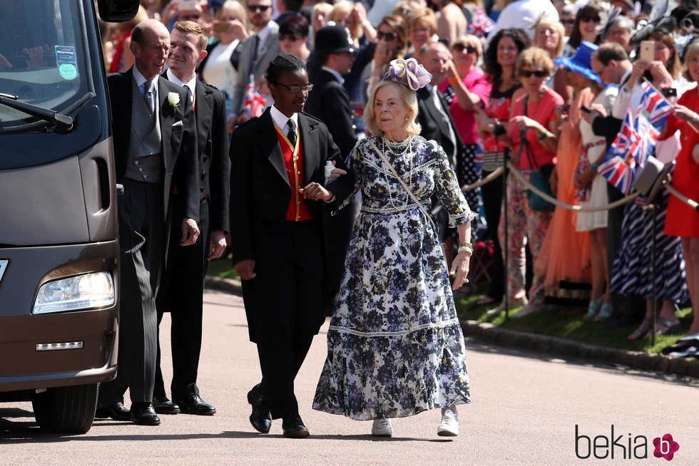 Los Duques de Kent llegando a la boda del Príncipe Harry y Meghan Markle