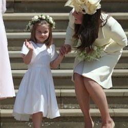 Kate Middleton y la Princesa Carlota en la boda del Príncipe Harry y Meghan Markle