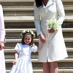 La Duquesa de Cambridge y la Princesa Carlota en la boda del Príncipe Harry y Meghan Markle