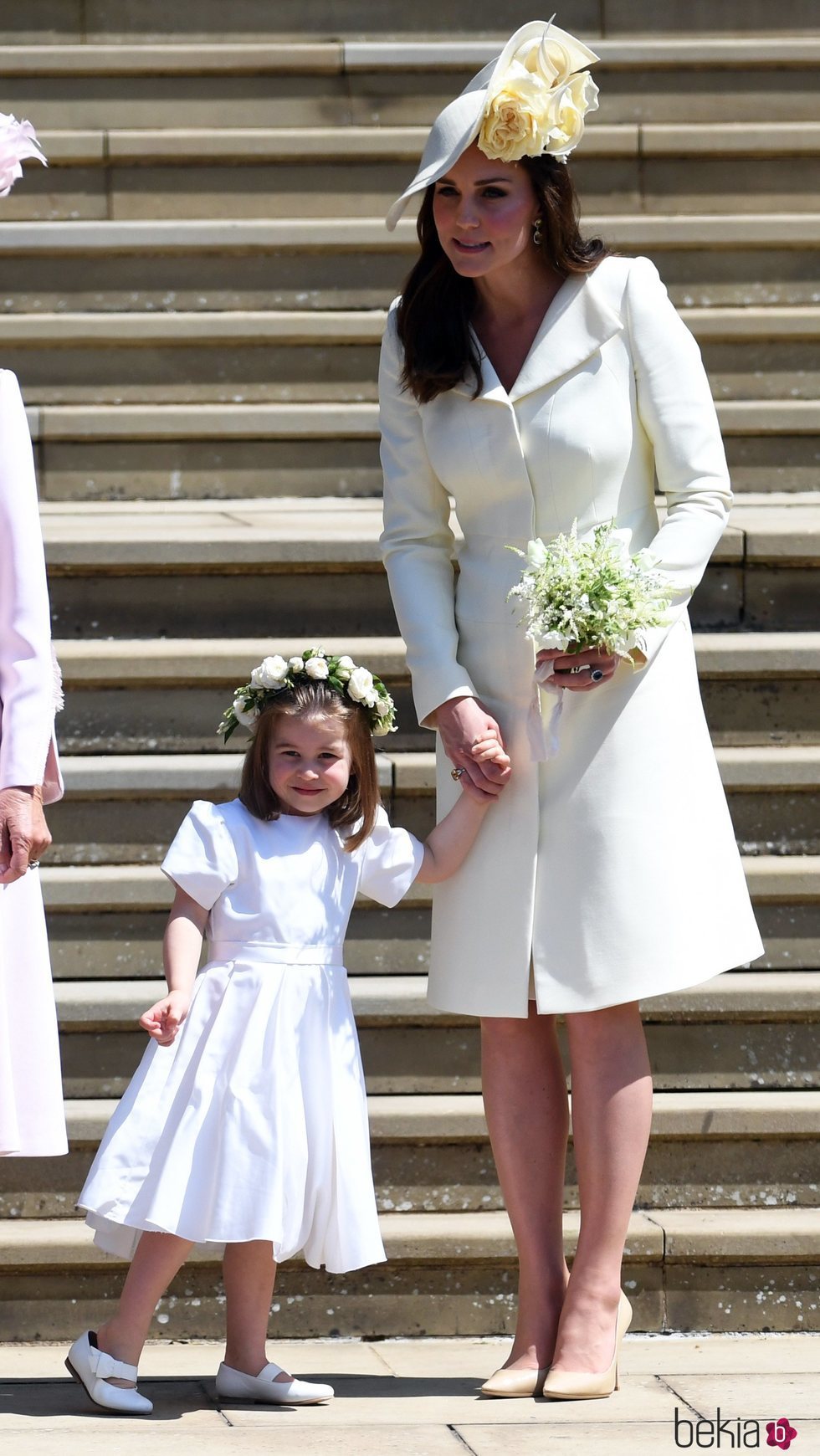 La Duquesa de Cambridge y la Princesa Carlota en la boda del Príncipe Harry y Meghan Markle
