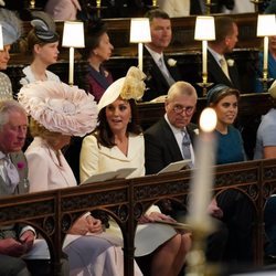 Diversos miembros de la Familia Real Británica durante la boda del Príncipe Harry y Meghan Markle