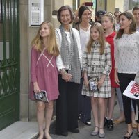La Princesa Leonor, la Reina Sofía, la Infanta Sofía, la Reina Letizia, Victoria de Marichalar, Irene Urdangarin, Paloma Rocasolano y Cristina de Borbón-Do