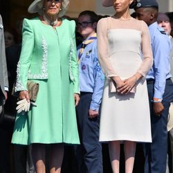 Camilla Parker y Meghan Markle en el 70 cumpleaños del Príncipe Carlos