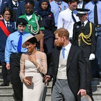 El Príncipe Harry y Meghan Markle en su primer acto tras su boda